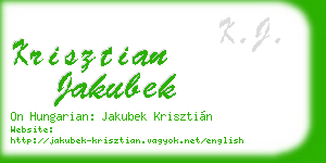 krisztian jakubek business card