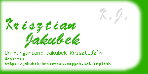 krisztian jakubek business card